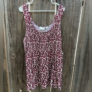 Avenue sleeveless smocked top